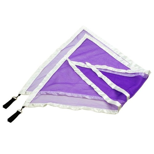 poïs grands drapeaux triangle violet-blanc