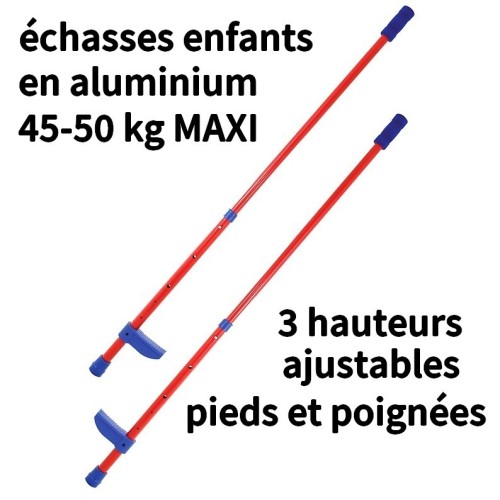 échasses enfants réglables en aluminium, magasin cirque Nantes 44