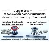 diabolo triple roulement HURRICANE translucide, magasin Nantes cirque