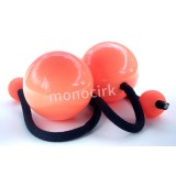 poïs contact 100mm orange fluo corde 11mm